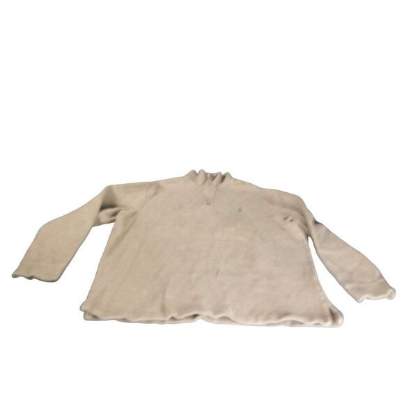 Polo Ralph Lauren 1/4 Zip Pullover Men‎ Sz XL Tan Logo Classic Preppy Workwear - Picture 1 of 6